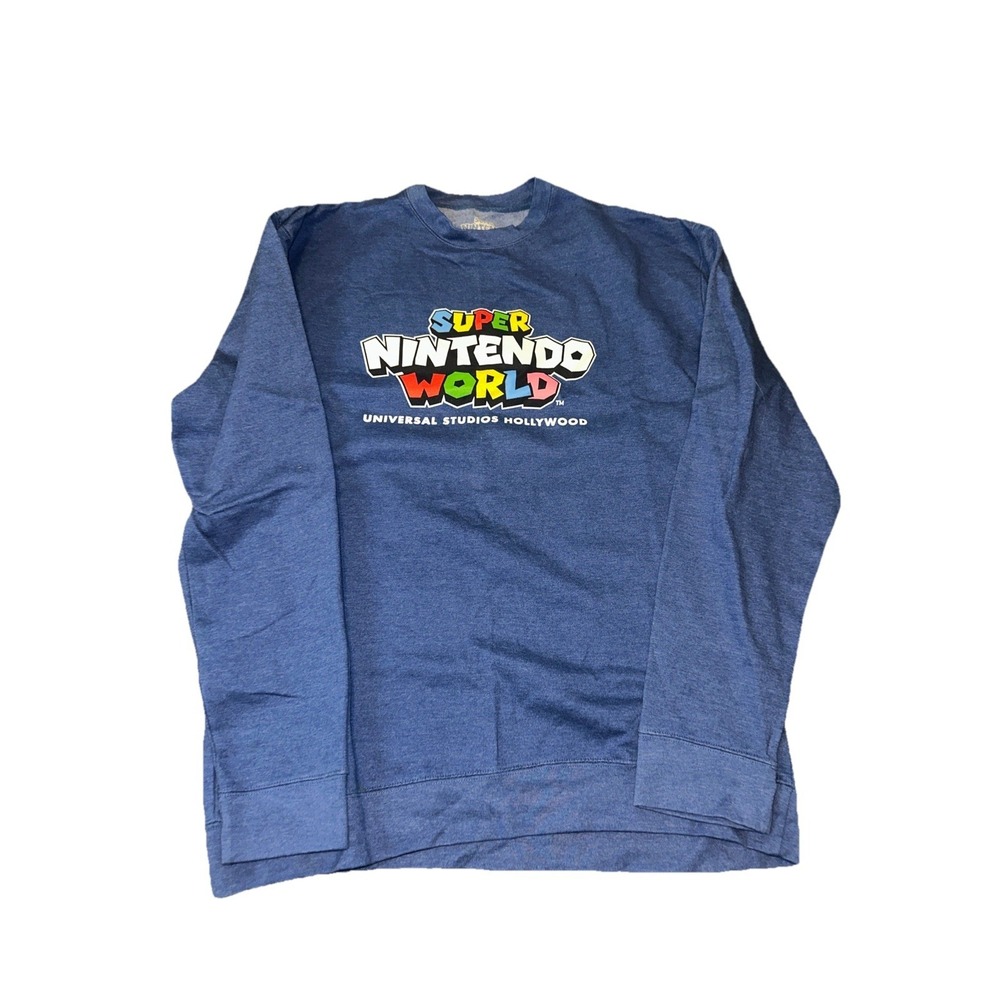 Universal Studios Hollywood Super Nintendo World Logo Crew Fleece Sweater 2X